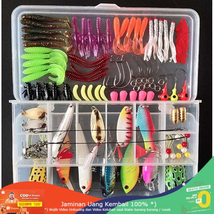 (BISA COD) RVOSTR LIXADA Umpan Pancing Ikan Set Fishing Bait Kit 109PCS - DWS250-A