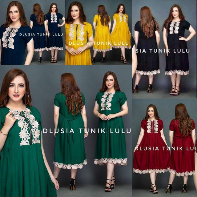 Batik daster Dres renda smok polkadot medan Pekalongan murah