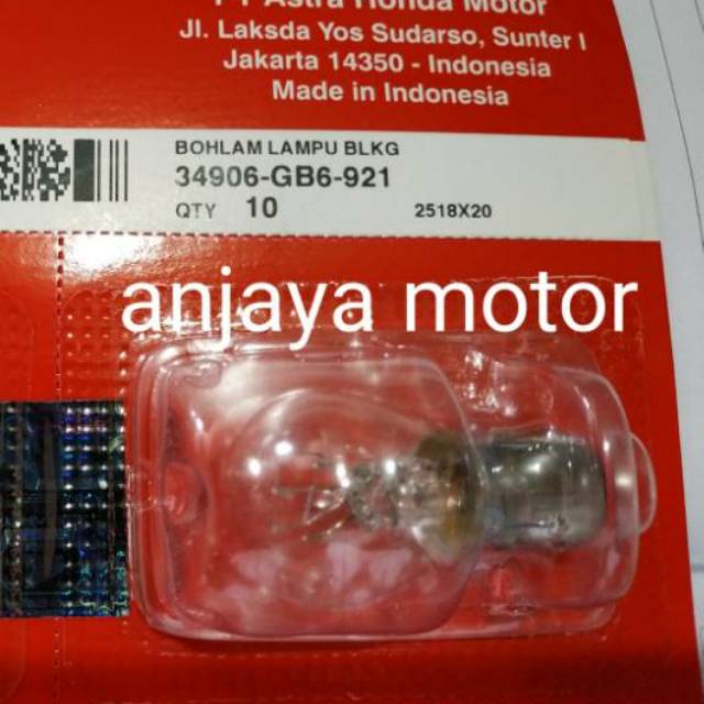 Bohlam lampu belakang asli Honda, universal untuk semua motor