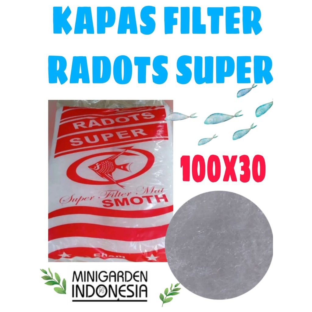 KAPAS FILTER RADOTS SUPER 100 X 30 busa filter aquarium kolam smoth