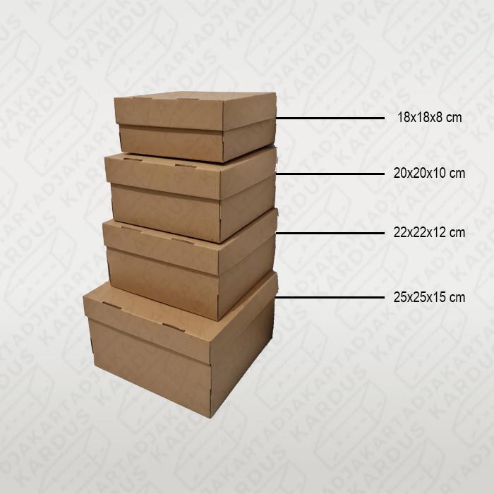 KARDUS CAKE BOX / KOTAK KUE Uk. 18x18x8 CM-2