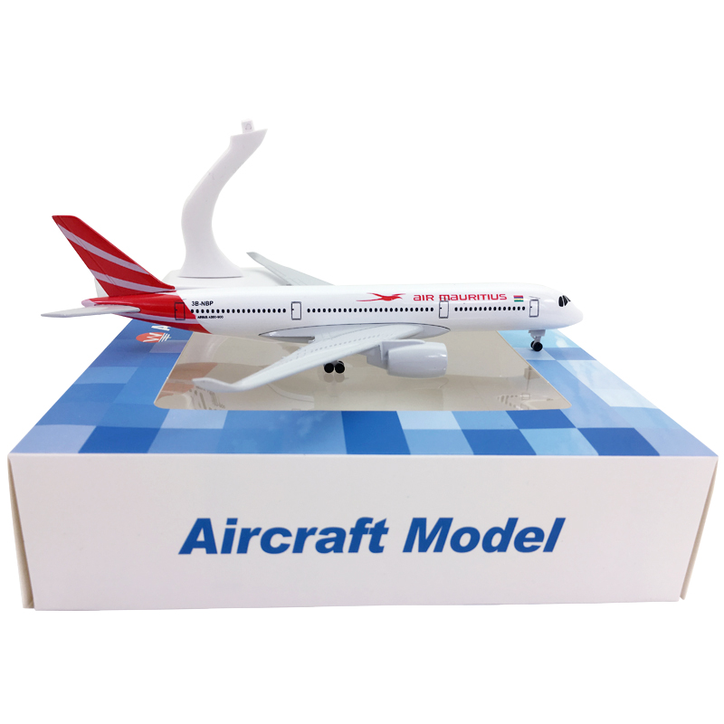 Mauritius A350 Model Pesawat Airbus 350 Diecast Bahan Metal Ukuran 16CM / 20CM