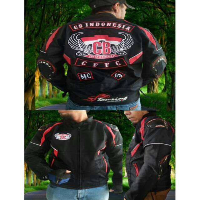 Jaket touring BORDIR CB INDONESIA