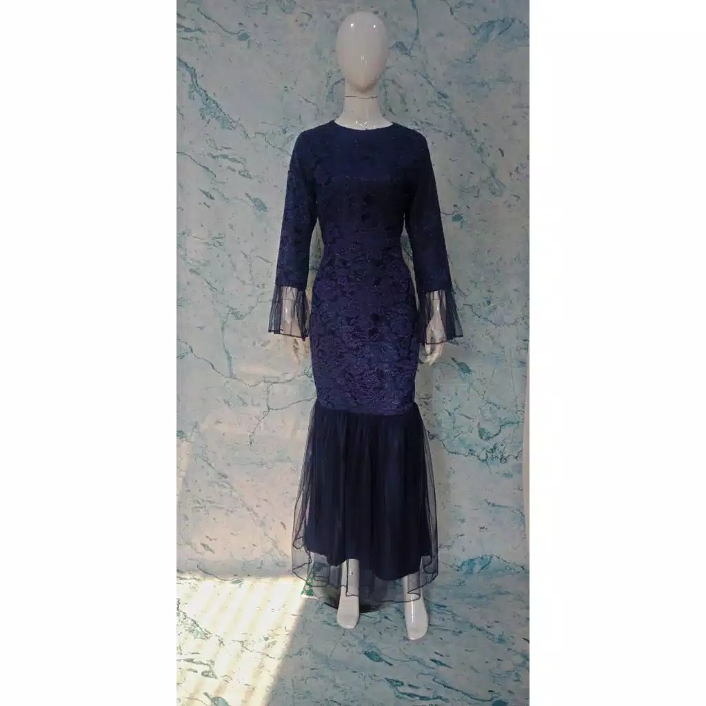 FATIMAH DUYUNG DRESS SIZE S - XXL GAMIS PESTA GAMIS TILE DRESS BRUKAT DRESS PESTA/DRESS DUYUNG RUMAH KEBAYA BANDUNG RUMAH SONGKET BANDUNG