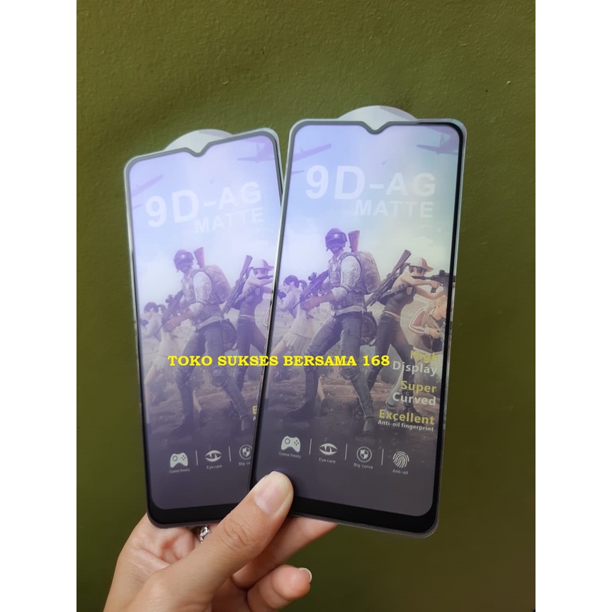 TEMPERED GLASS GAMING VIVO Y20 Y20I Y20A Y20S Y20G Y30 Y30I Y50 Y30G AG MATTE FULL COVER ANTI MINYAK