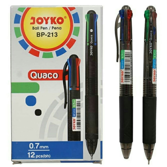 

Joyko BP-213 Quaco Pulpen 4 Warna (0,7mm) 4 In 1