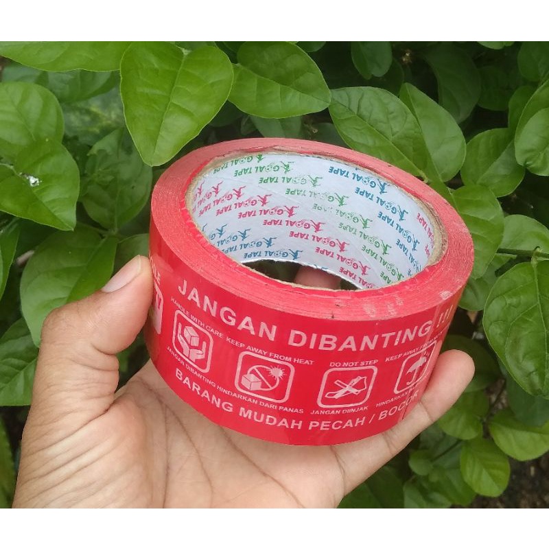 

Lakban Fragile jangan dibanting merah 48mm 90 yard