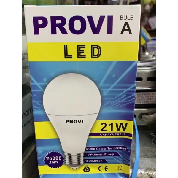 BOHLAM BOLA LAMPU LED PROVI 21W 21WATT GARANSI 1 TAHUN LAMPU LED BULB