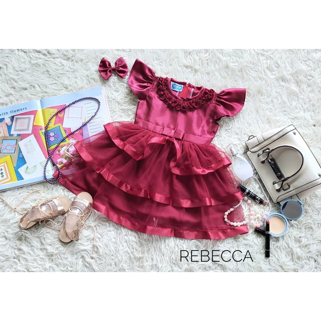 Dress Rebecca Anak Unik/Gaun Pesta Anak/Dress natal Anak