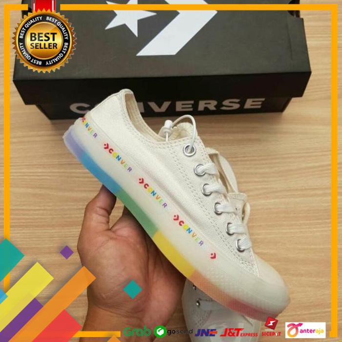 NEW.. SEPATU WANITA CONVERSE ALL STAR CHUCK TAYLOR WOMEN GLOW RAINBOW ..TERMURAH