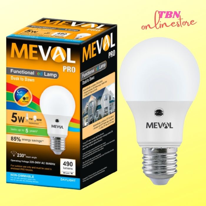 Bohlam Lampu LED Sensor Cahaya 5W 9W 11W - Putih MEVAL