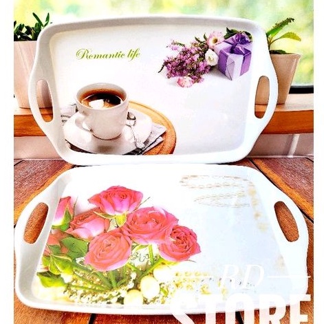 PROMO 2.PCS NAMAPAN SAJI MOTIF MELAMINE