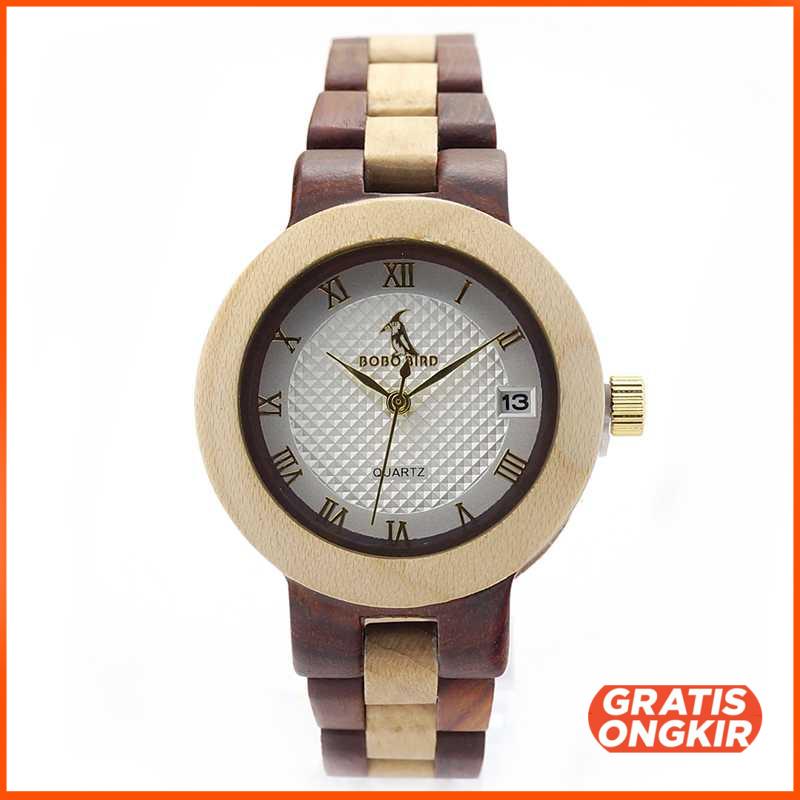 Jam Tangan Kayu Analog Wanita - M19