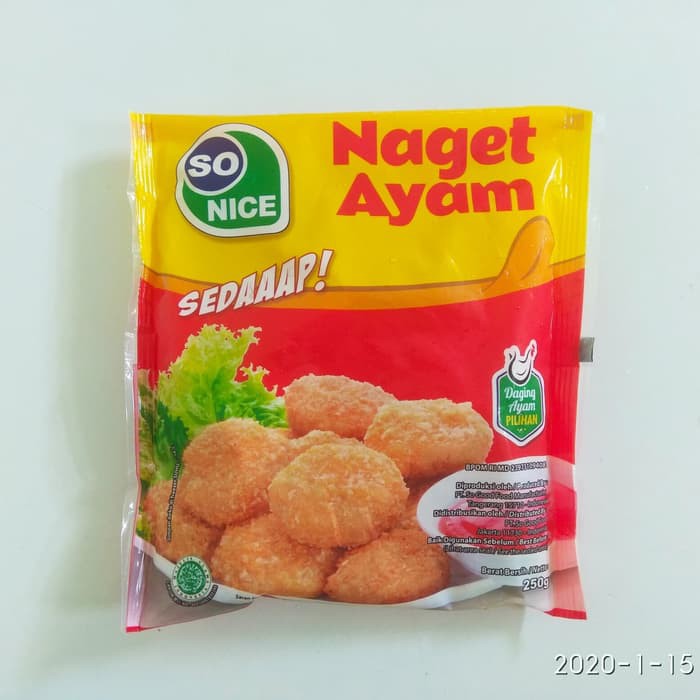 So Nice Sedaaap Chicken Nugget 250 gr Frozen Food Bandung