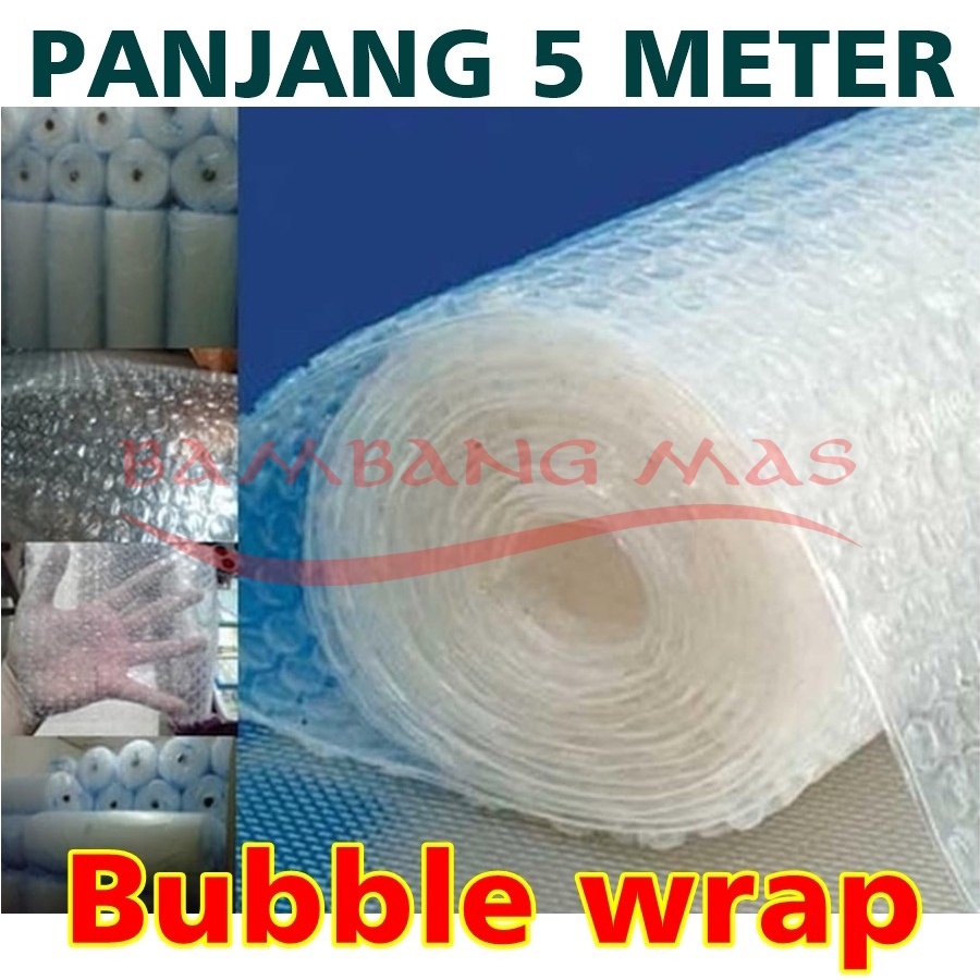

MURAH Plastik bubble wrap gelembung 5 meter pelindung pengaman peking barang