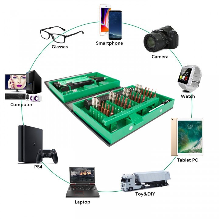 38 in 1 Screwdriver Kit AC - 8 Multipurpose Repair Maintenance