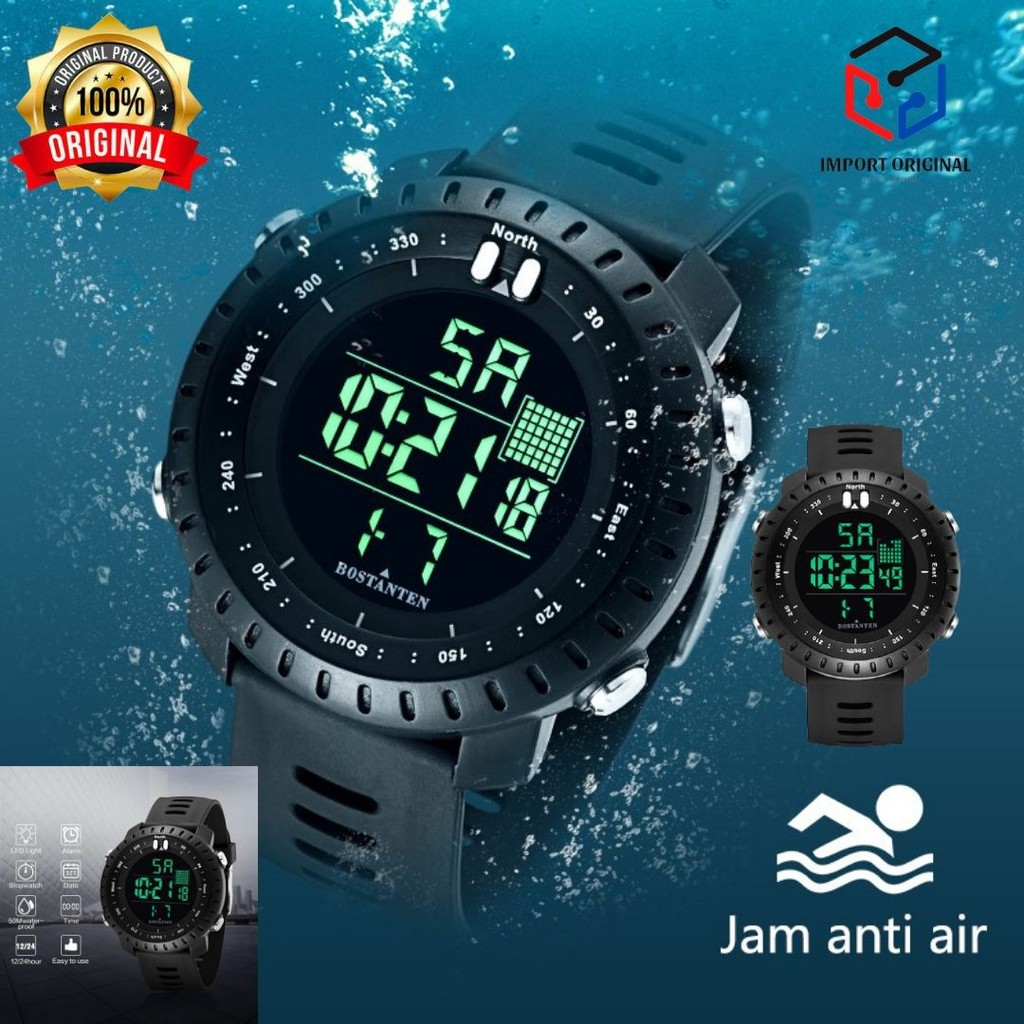 jam tangan pria original jam tangan anti air jam tangan sport pria jam tangan digital BOSTANTEN