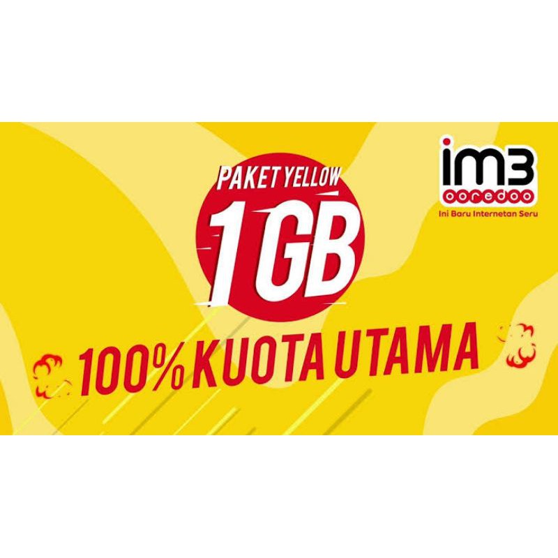 Paket Indosat Yellow 1GB, 7hr