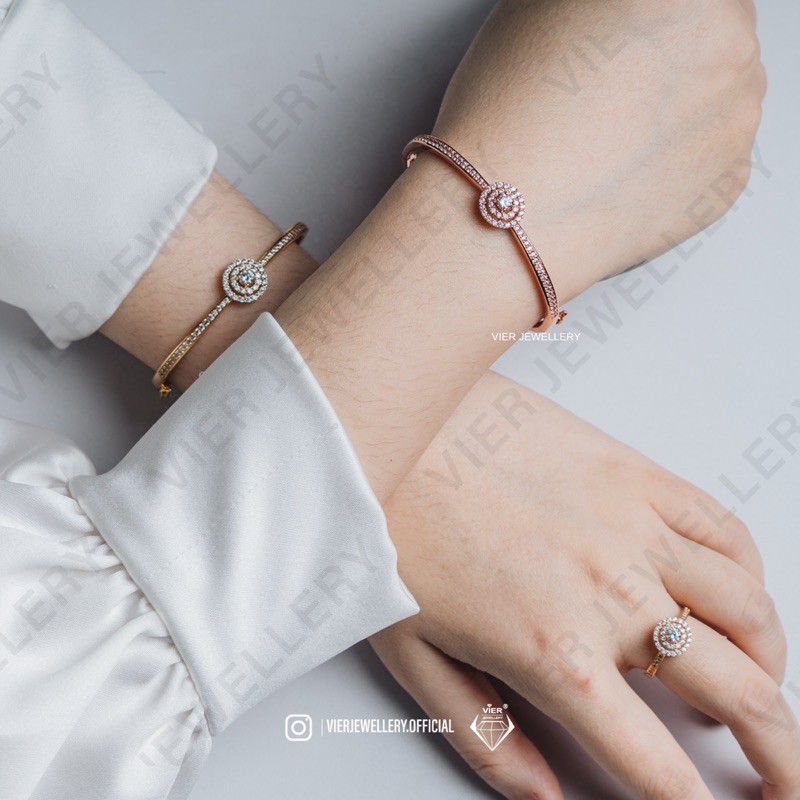 Vier Jewellery Wynn Edition Bangle 7576 / Gelang size 50 Zirconia / Gelang Kaku Zirconia