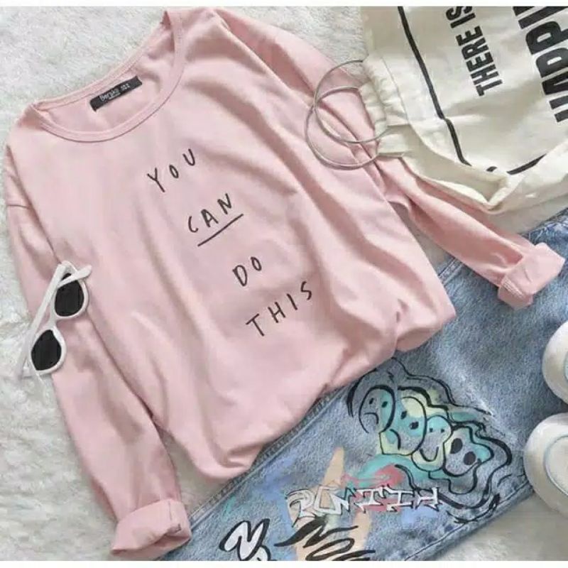 Arifirn Longsleeve You Can Do This - Baju Wanita Murah