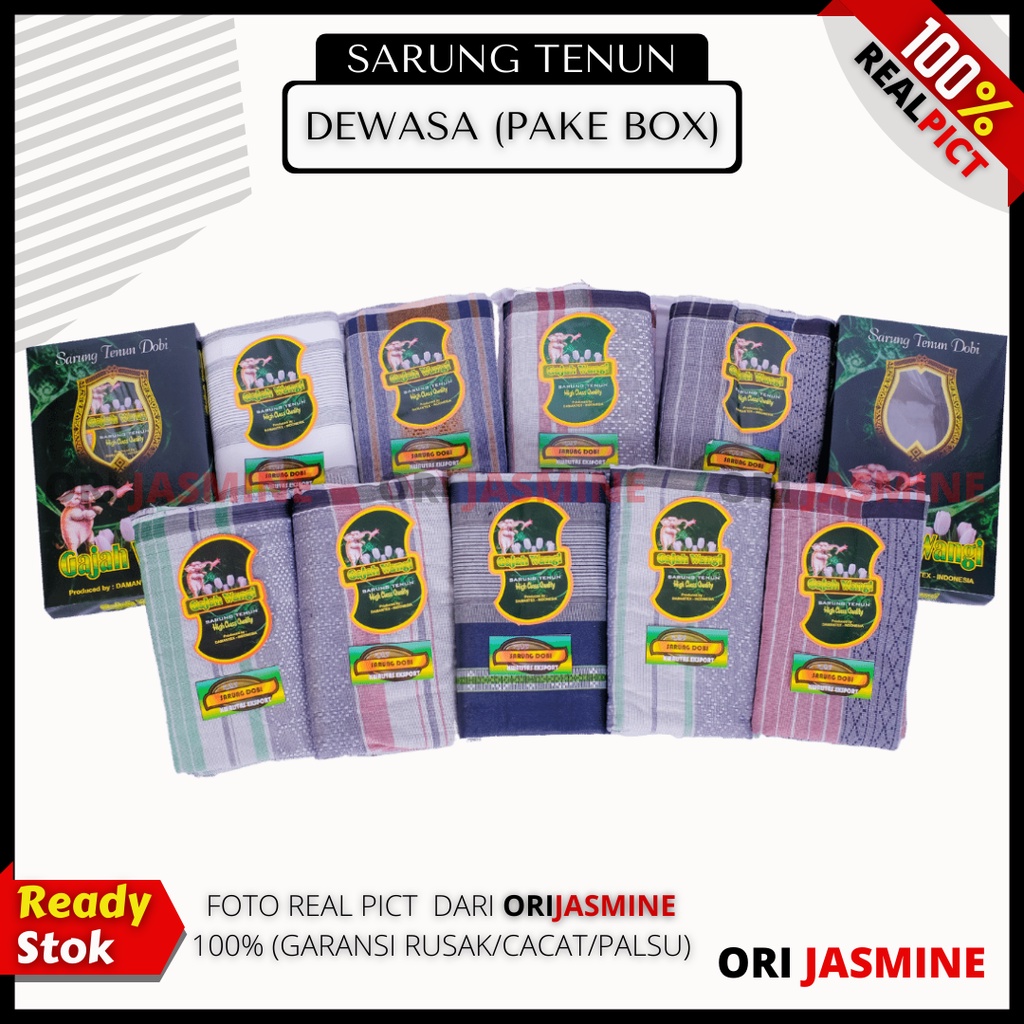 Sarung tenun murah doby kemasan dus / SALUR /songket samarinda tenun doby