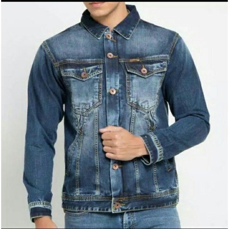 Jaket Lois Ori Jeans Kancing Resleting