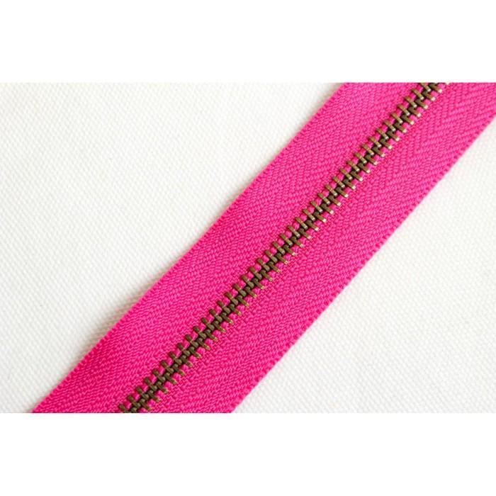 Jual Resleting / zipper besi ATG meteran no. 5 - Pink Berkualitas