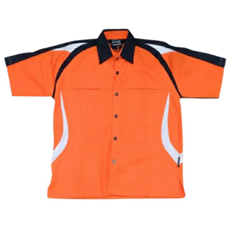 KEMEJA PRIA ATASAN SERAGAM KERJA  ORANGE TYT