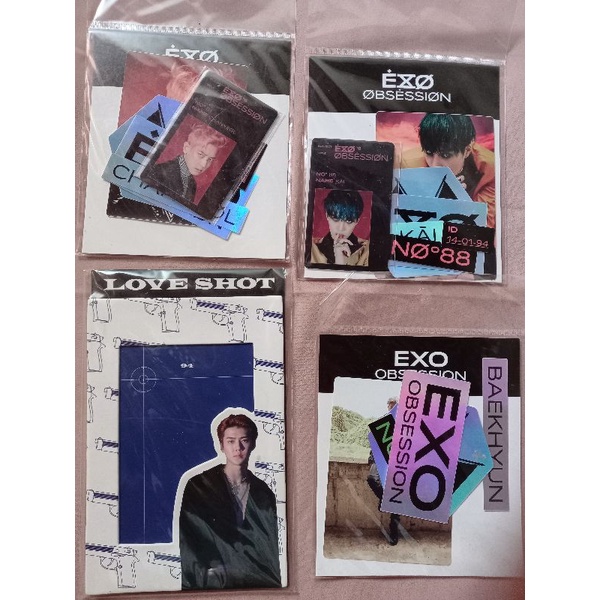 EXO OFFICIAL GOODS PHOTOCARD ID CARD OBSESSION LOVE SHOT CHANYEOL KAI