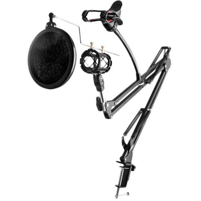 REMAX CK100 STAND MIC MEJA REKAMAN + STAND HP - STAND MIC ARM