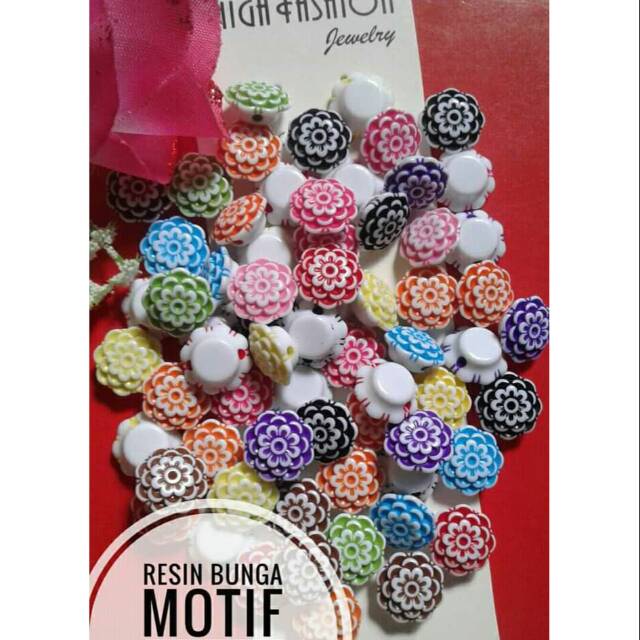 Resin bunga motif