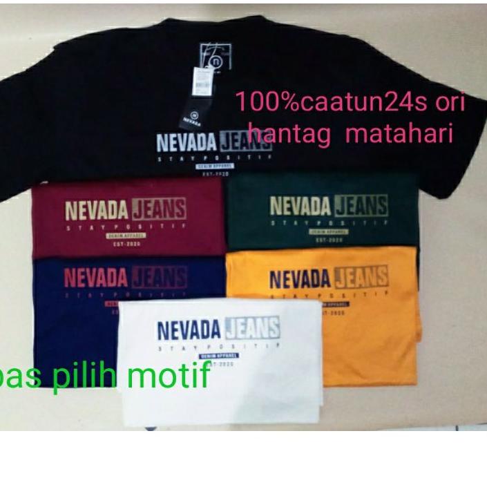 BARU (GROSIR) KAOS NEVADA ORI/T-Shirt Nevada/Atasan Wanita/Atasan Pria/Baju kaos pria, qt1....