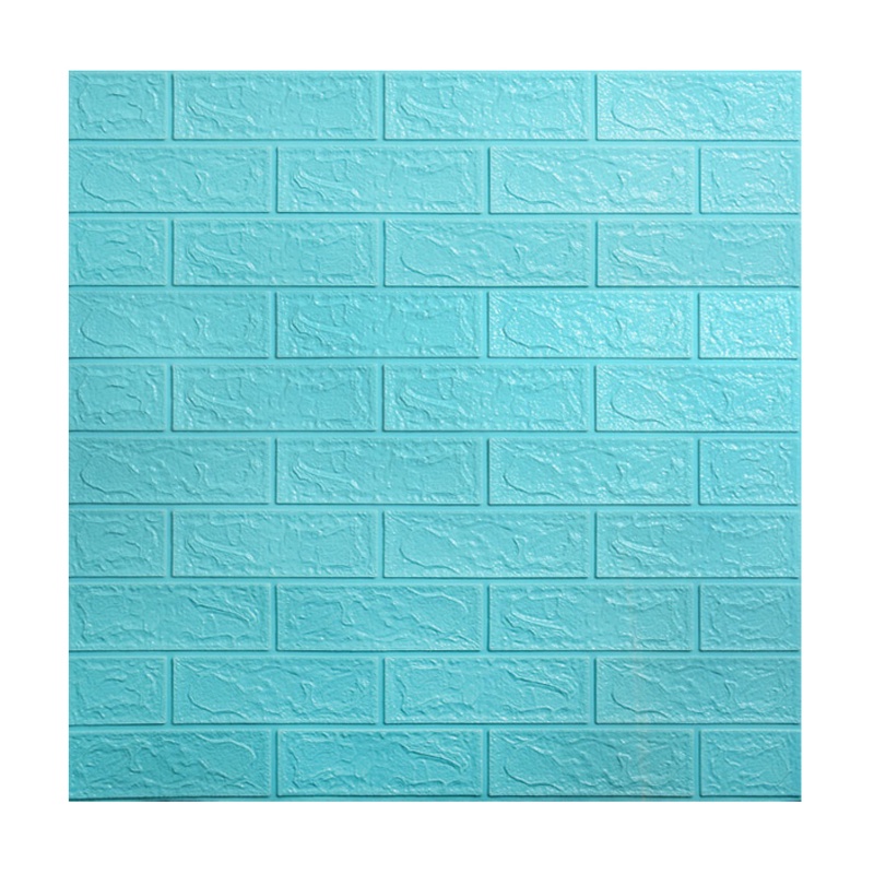 [COD] Wallpaper Dinding Wallpaper 3D Walpaper Foam Motif Batu Bata Good Quality Pabrik 70x77CM Ketebalan Sebenarnya 6MM-TOSCA 70*77CM
