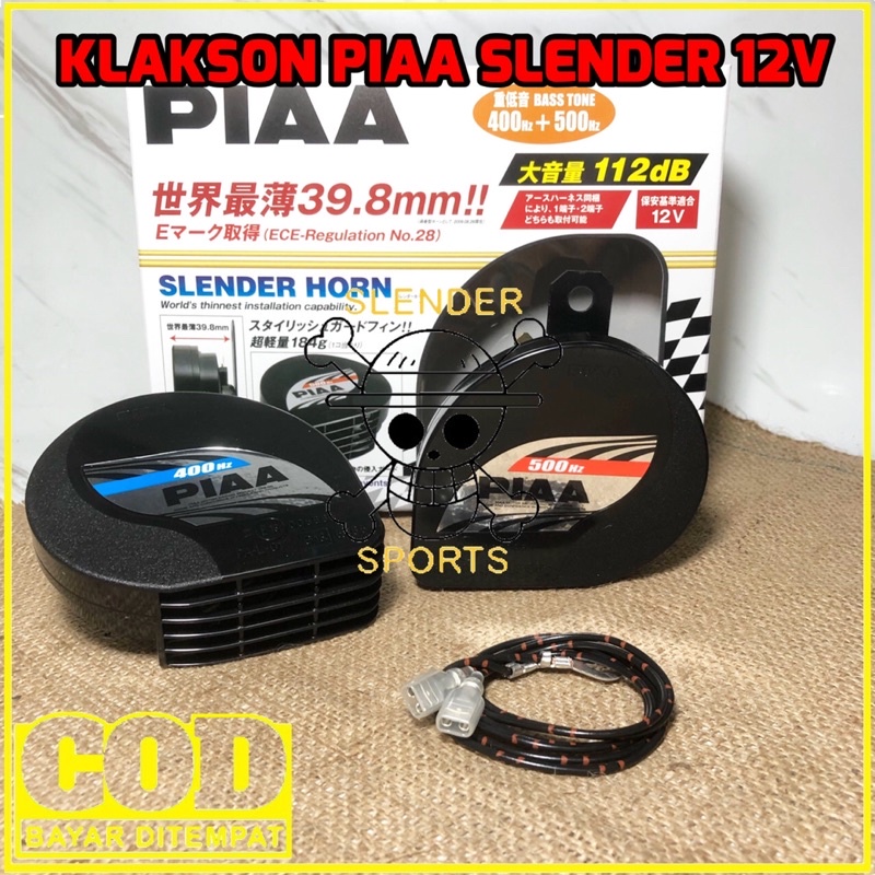 KLAKSON PIAA SLENDER 12V - PIAA SLENDER HORN 12V 112dB