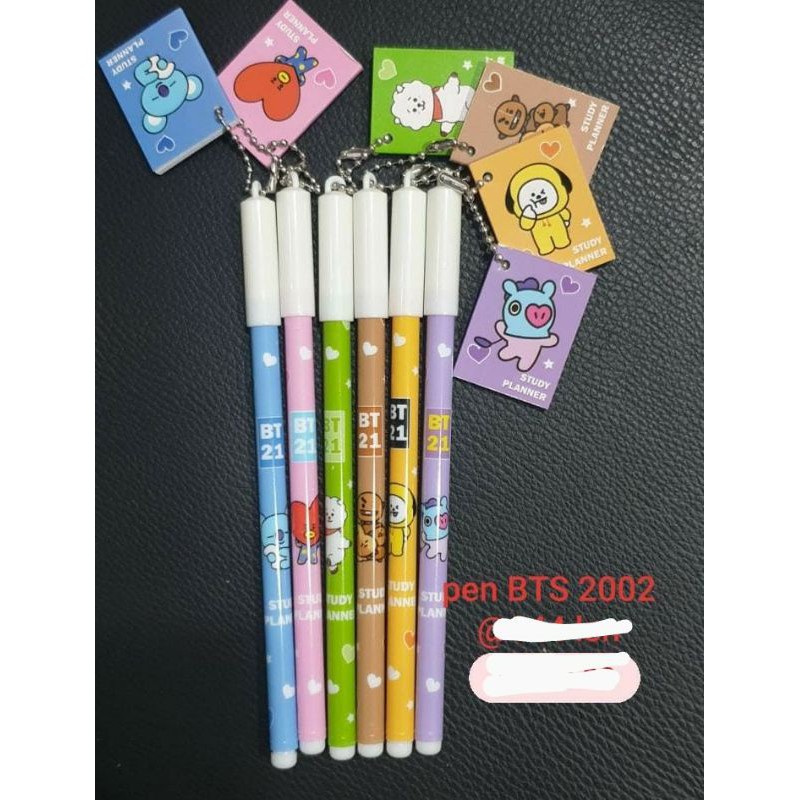 

Bulpen Gel Bt21 Pen Gel Bts Pulpen Gel warna Hitam