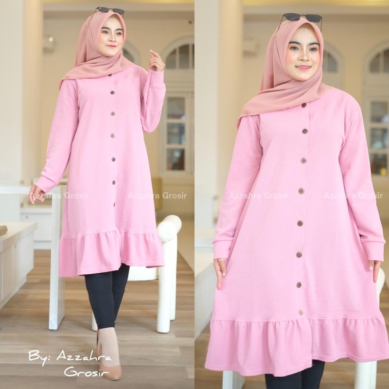 VENITA Tunik - Tunik Wafle Milano LD104 Long Tunik Busui / R.3 - 165-5177