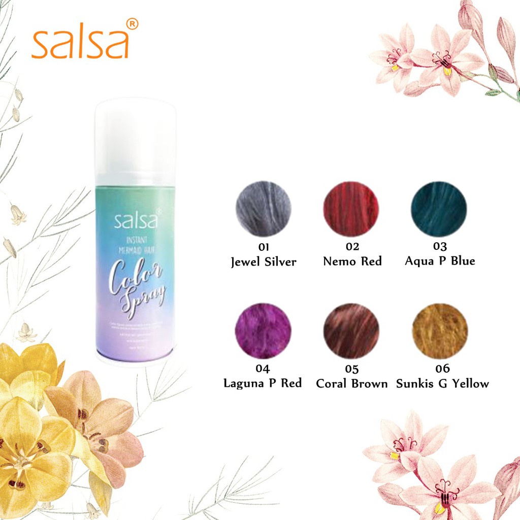 ✨LACIKOSME✨ SALSA INSTANT MERMAID HAIR COLOR SPRAY - PEWARNA RAMBUT INSTAN SALSA