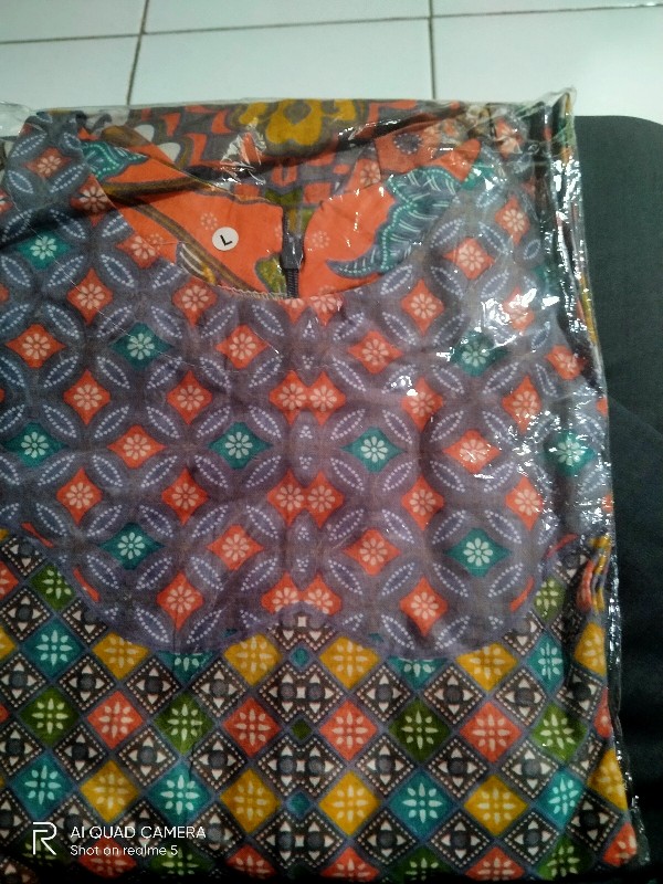 M-l-xl-xxl Batik Tunik Wanita Asj Sa Hrb026 Kenongo Pekalongan Sogan Tulis