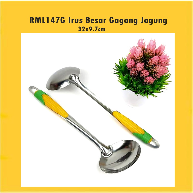 Irus/Centong Sayur/Sendok Sayur Stainless Besar 32cm