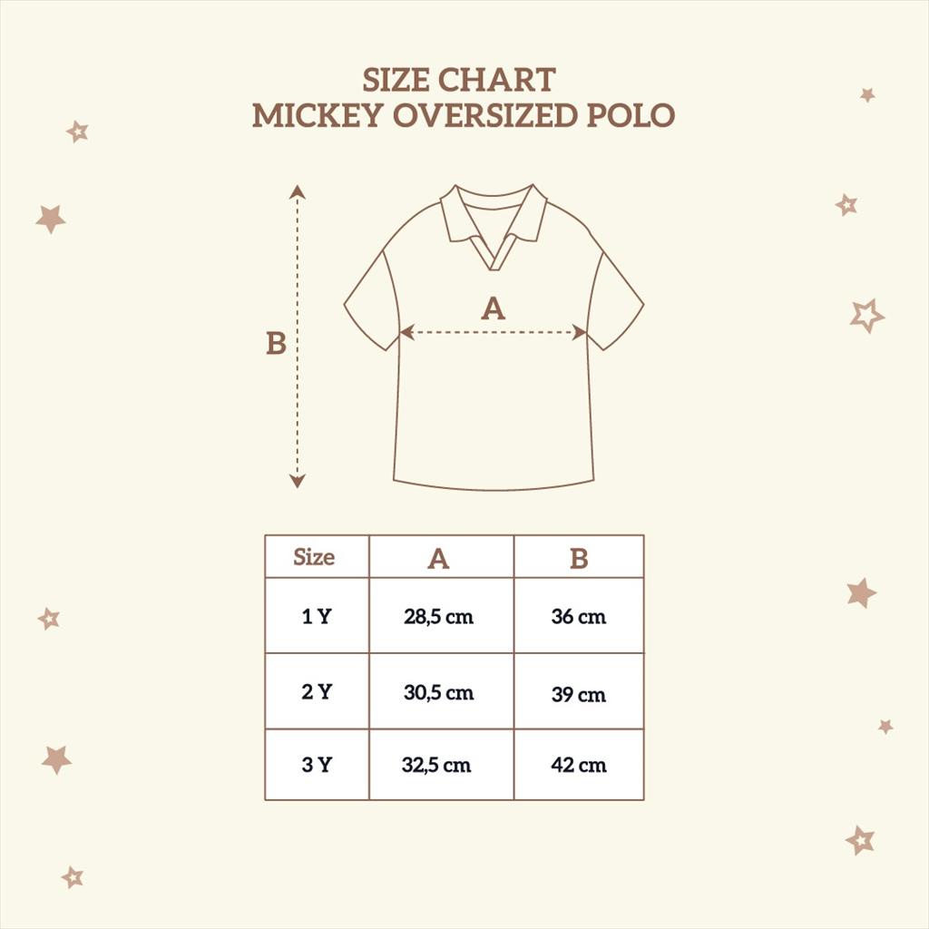 [TOMS] LITTLE PALMERHAUS (1pcs) Disney 100 Polo Collection Mickey Trip Oversized Polo / Kaos Polo Anak Unisex (1-6Tahun)