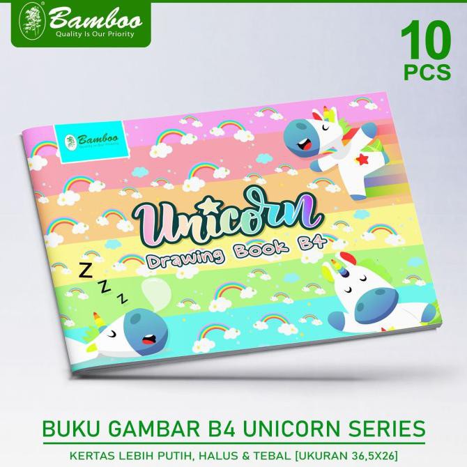 

Sale Bamboo Buku Gambar/Drawing Book ukuran: B4 - Cover Unicorn 10 Pcs