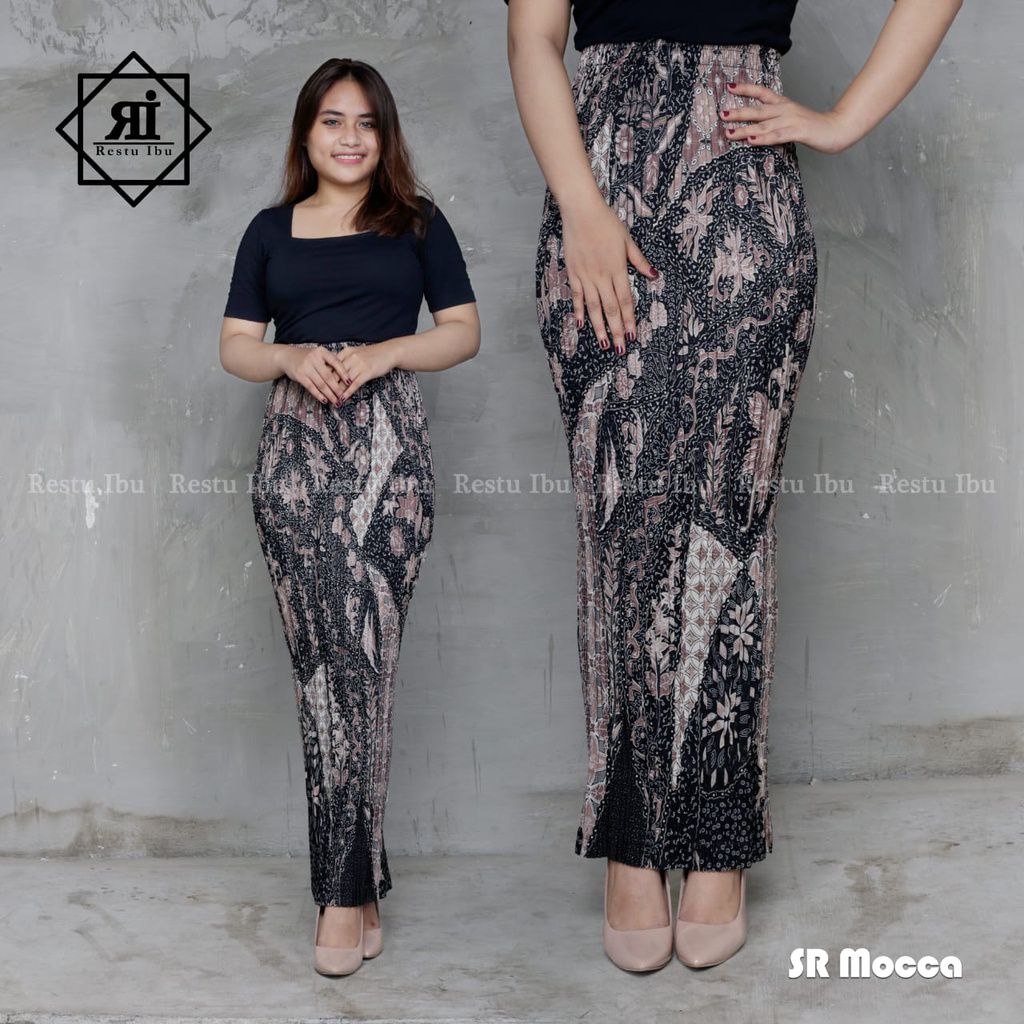 Rok Plisket Batik/ Rok Plisket/ Bawahan Kebaya/ Rok Kebaya/ Rok Wisuda/ Melati Gold