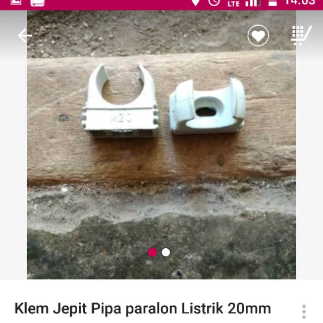 Klem jepit pipa paralon listrik 20mm