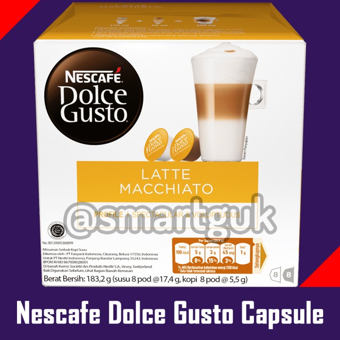 

Kopi - Nescafe Dolce Gusto Capsule Latte Macchiato Cappuccino Flat White - Latte Macchiato