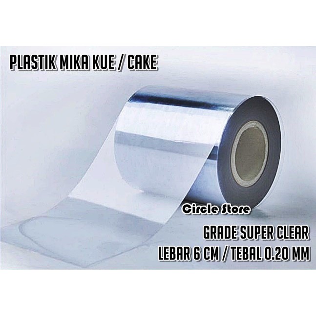 

Plastik Mika Roll Pinggiran Kue / Cake Kaku Super Clear Lebar 6cm