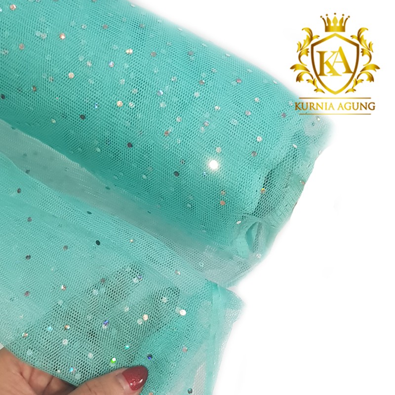 Kain Tile Tulle Gliter Sprinkle Tile Diamond Halus 170 cm GUlungan Roll Murah Glitter