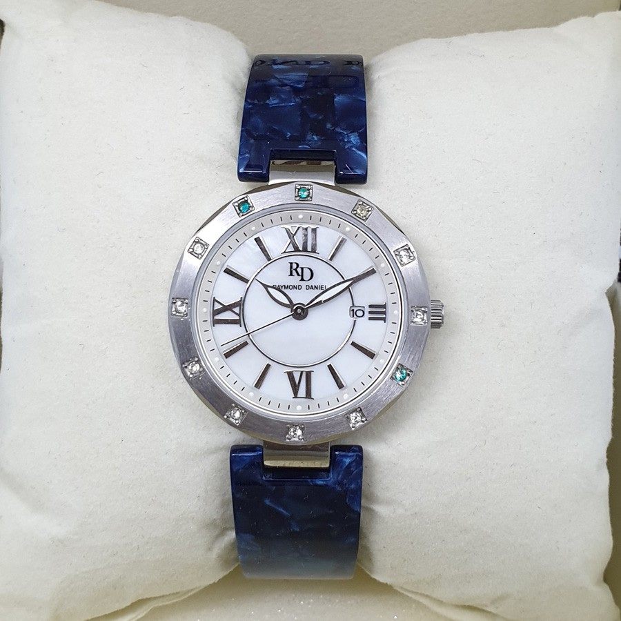 Raymond Daniel RD206 Silver Akr.Biru, Jam Tangan Wanita, Original