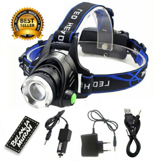 Headlamp LED Cree XML T6 + Charger 