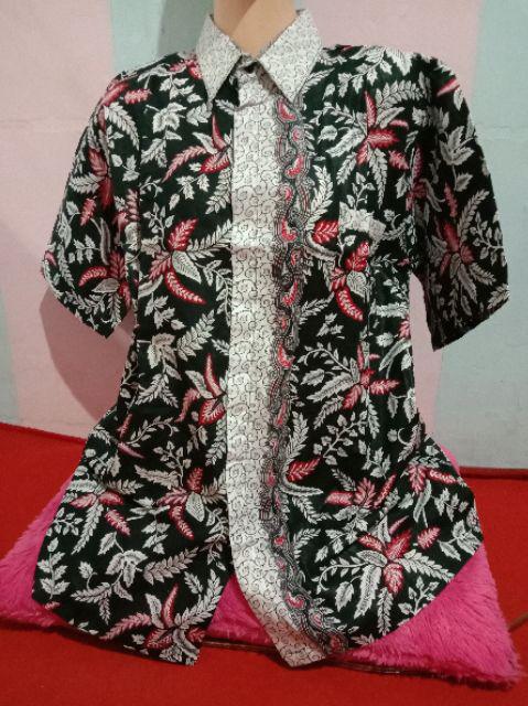 Bswart Batik Hrb026 Kenongo Hem Pendek Padi Pekalongan M L Xl Batik