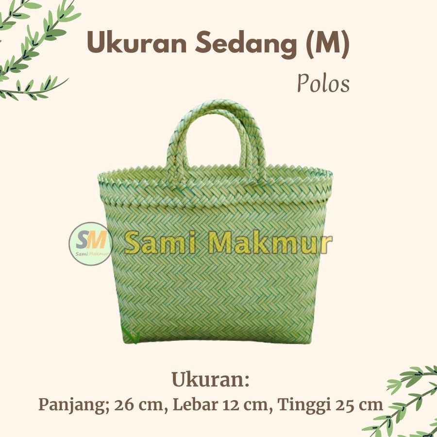 Tas Anyam POLOS Untuk Hampers Parcel Souvenir Hadiah Keranjang Anyaman Plastik Hantaran Berkat